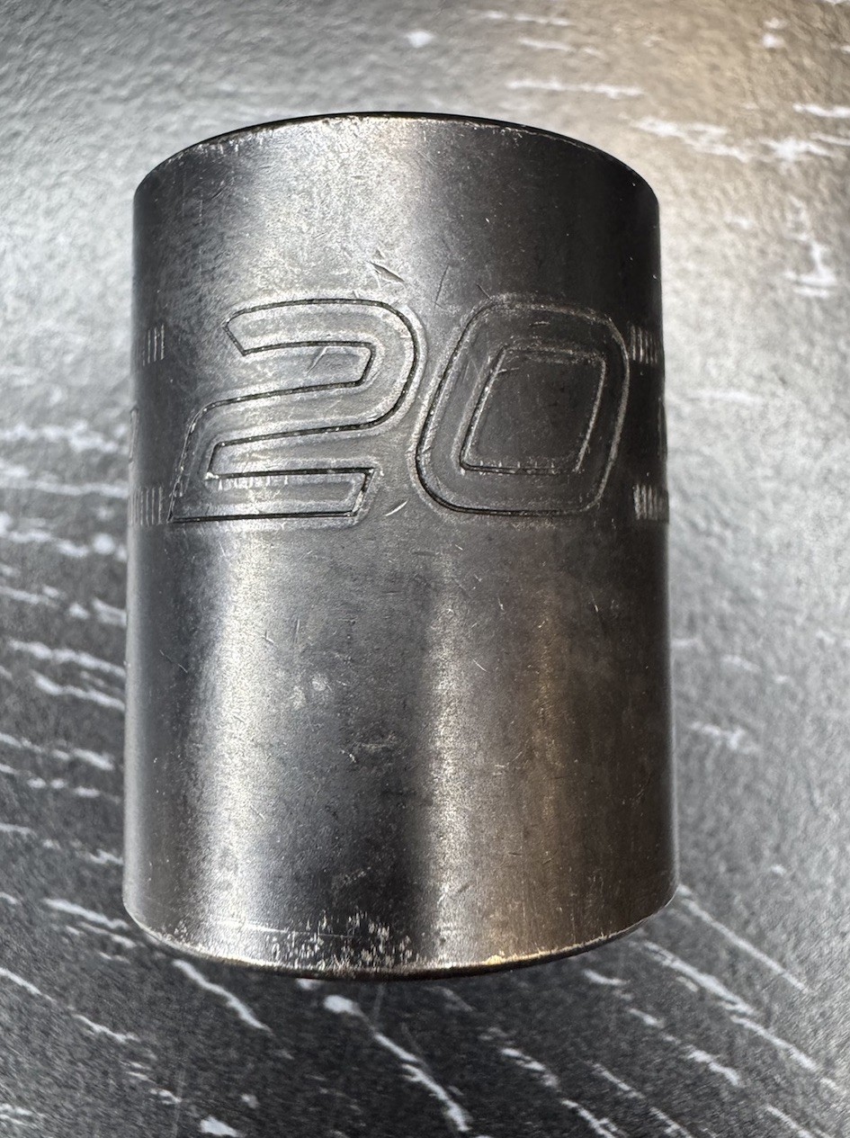 Snap On Tools 1/2” Drive Metric 6 Point 20MM Shallow Impact Socket IMM200