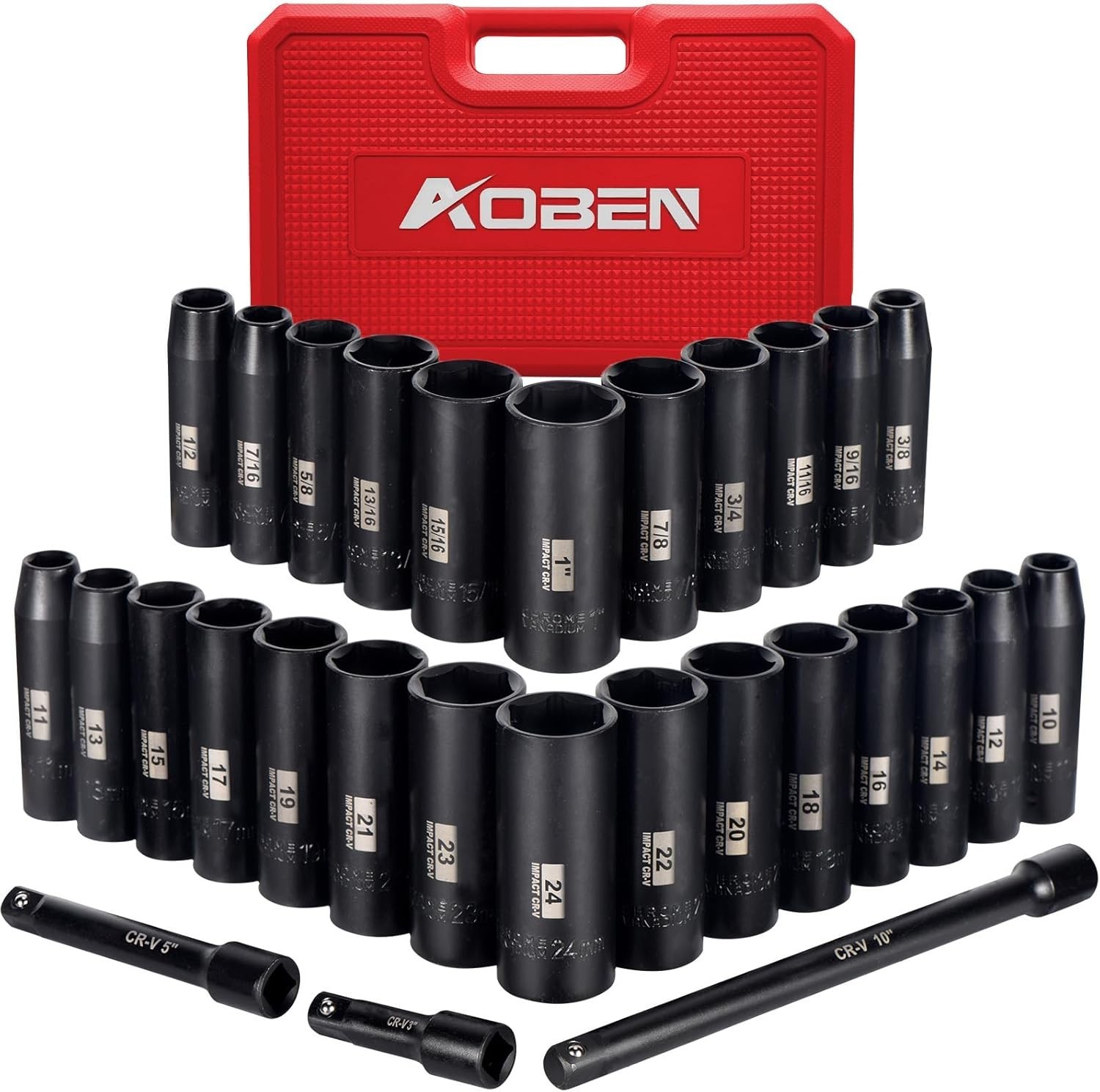 Professional Quality 29-Piece Socket Set – Chrome Vanadium with Laser Marking