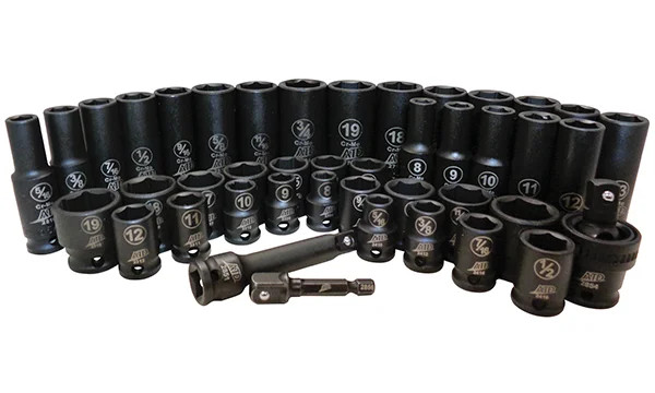 ATD Tools, ATD-4601A – 43 Pc. 3/8in. Drive 6 Point SAE and Metric Standard an…