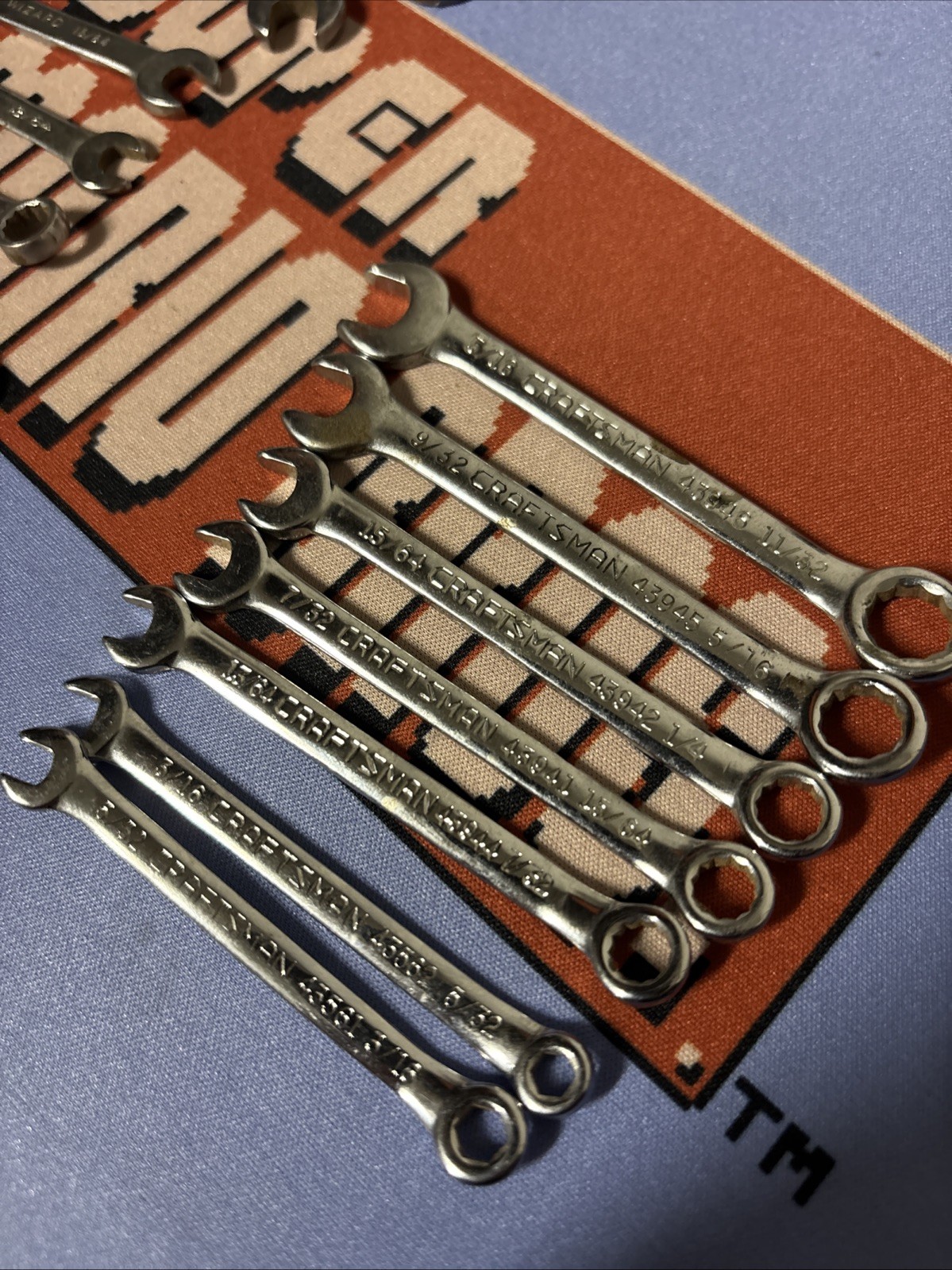 Craftsman SAE Midget Mini Ignition Wrenches USA 17 pcs Mixed Brands