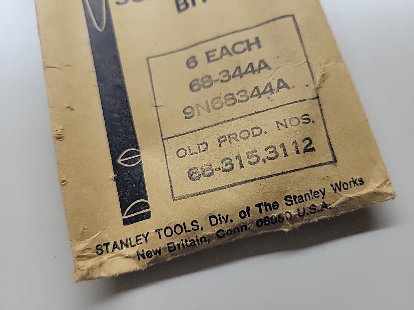 6 Stanley Yankee Screwdriver Flat Tip Bits #2 3112 Fits 31 131 131A 68-131 USA