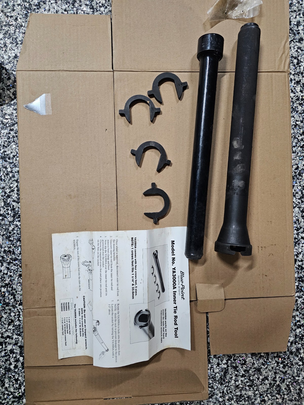 Blue-Point YA3000A Inner Tie Rod Tools 1-3/16” 1-1/4” 1-5/16” 33.6mm & 1-7/16”