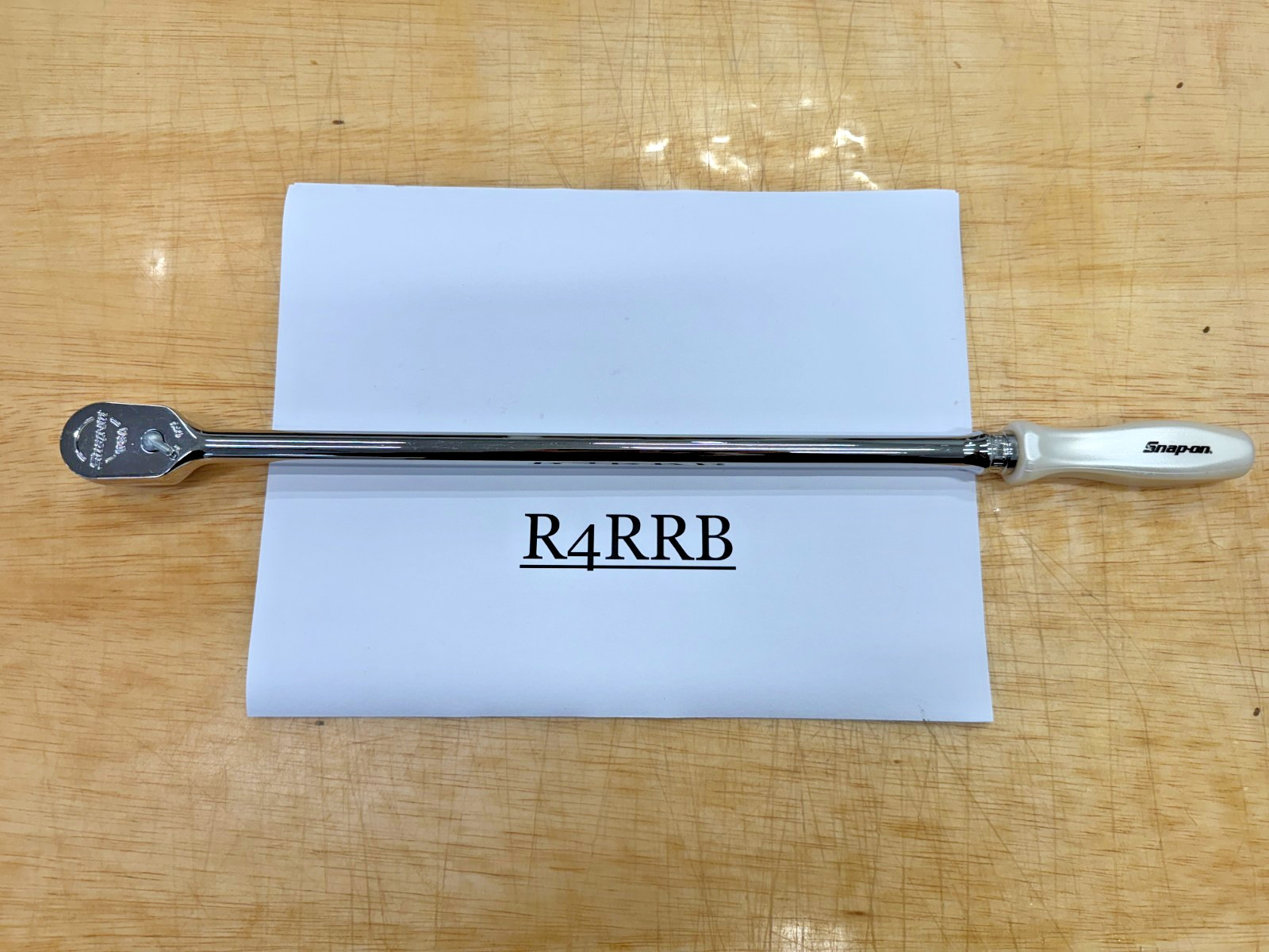 Snap-on Tools PEARL WHITE 3/8″ Drive Hard EXTRA Long Fixed Ratchet FHLLD80PW NOS