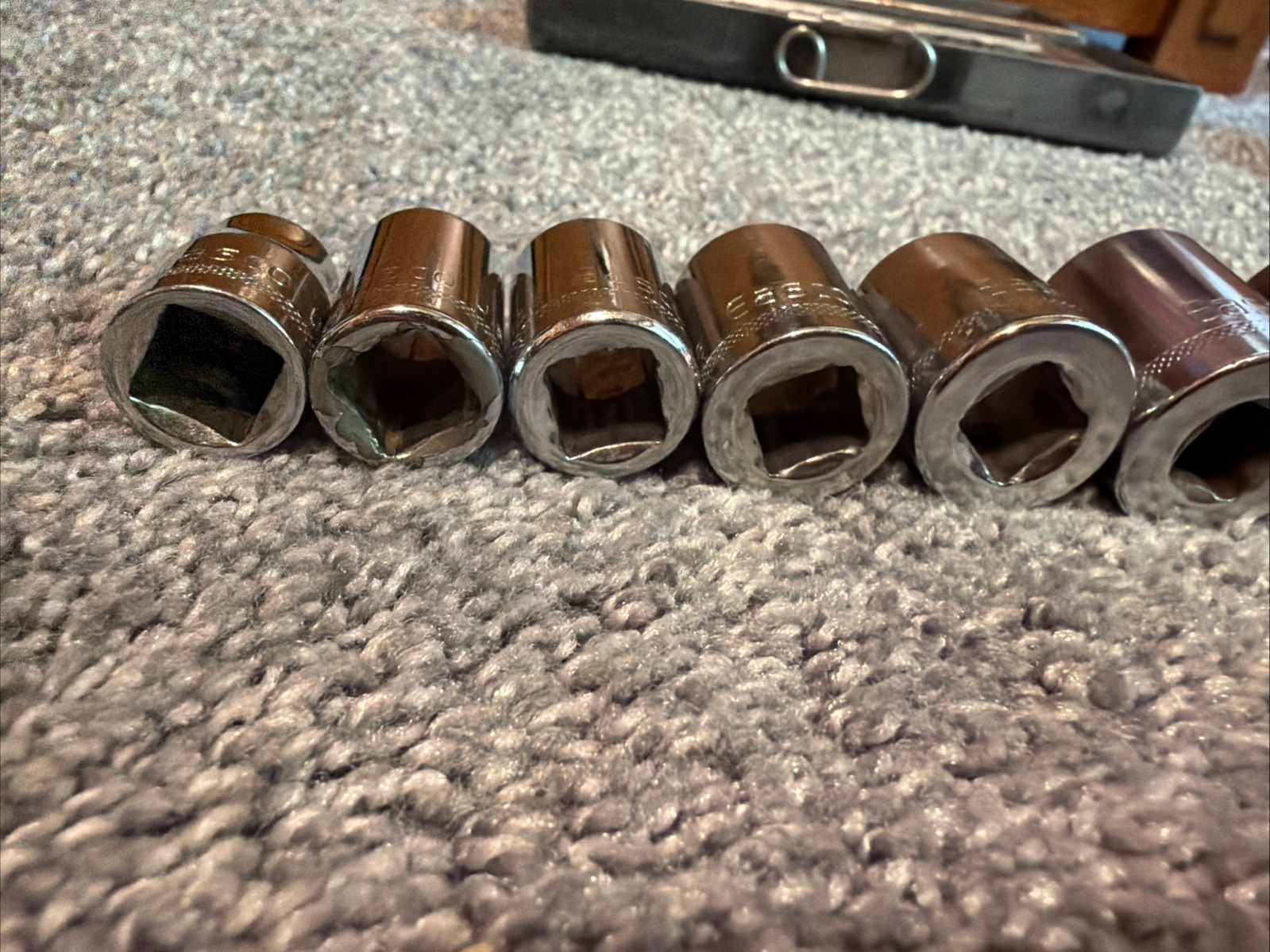 VTG Craftsman Easco 16 Piece Deep 6 Point Socket Set USA With Storage Box NICE