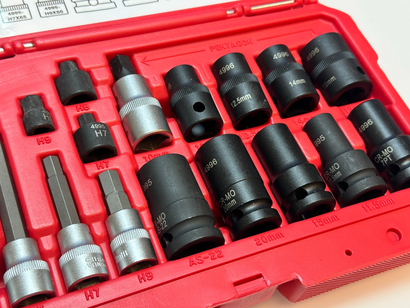 NEW Lock Technology LTI 4996 17 Piece Foreign Domestic Brake Caliper Socket Kit