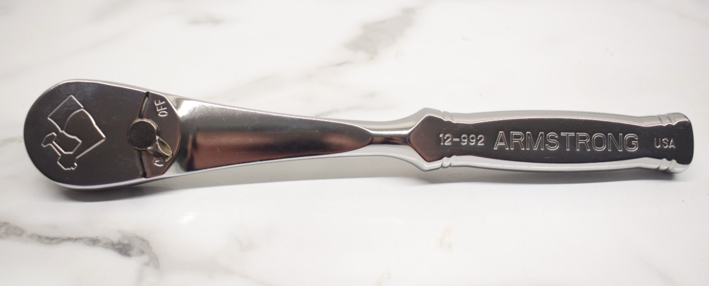 Armstrong Tools USA 3pc Full Polish Chrome Ratchet Set, 1/4, 3/8, 1/2″ Drive