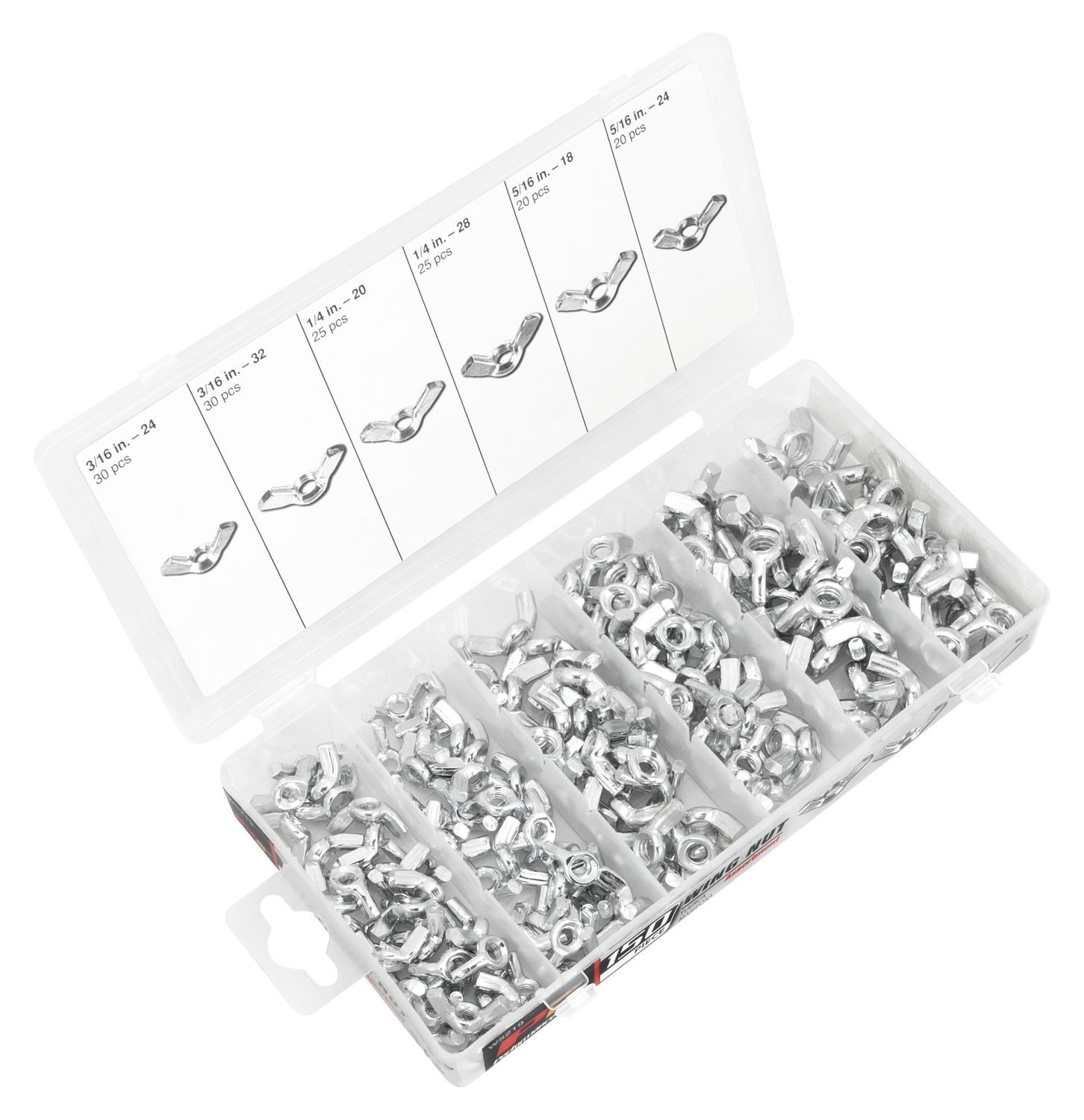Performance Tool W5219 150 Piece Wing Nut Asst