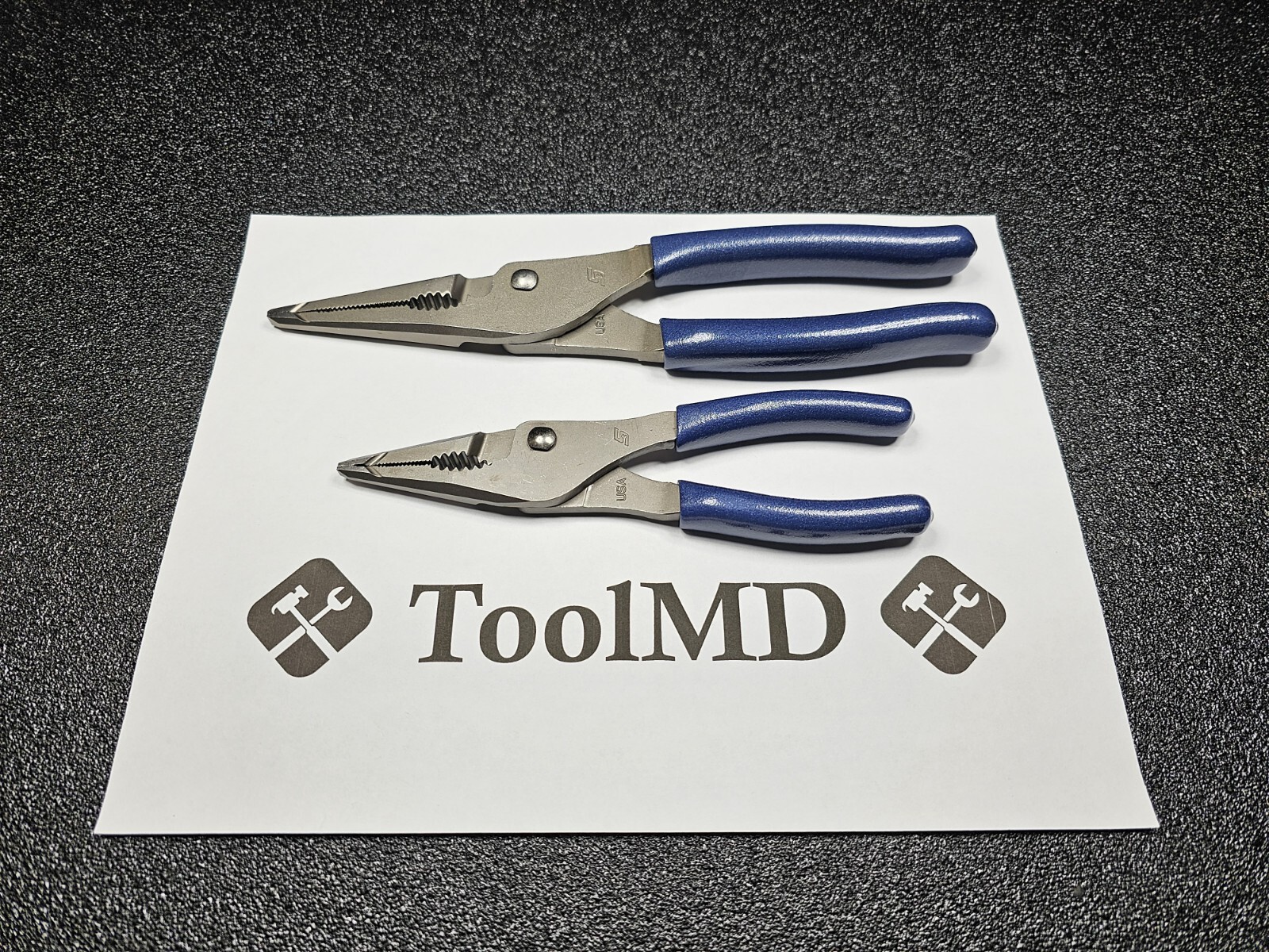 Snap-on Tools USA NEW 2pc POWER BLUE 7″ & 9″ Long Nose Slip Joint Pliers LN46ACF
