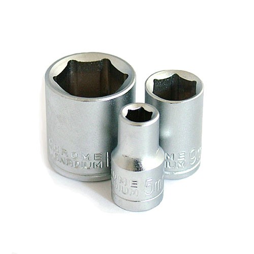 13 PCE CHROME VANADIUM 1/4″ DR METRIC SOCKET SET SIZE 4MM – 14MM cw SOCKETS RAIL