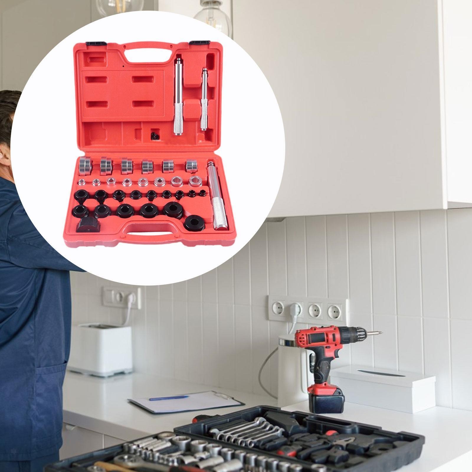 33 Pieces Master Bushing Driver Set Portable Professional 3 Sizes Handles Sturdy