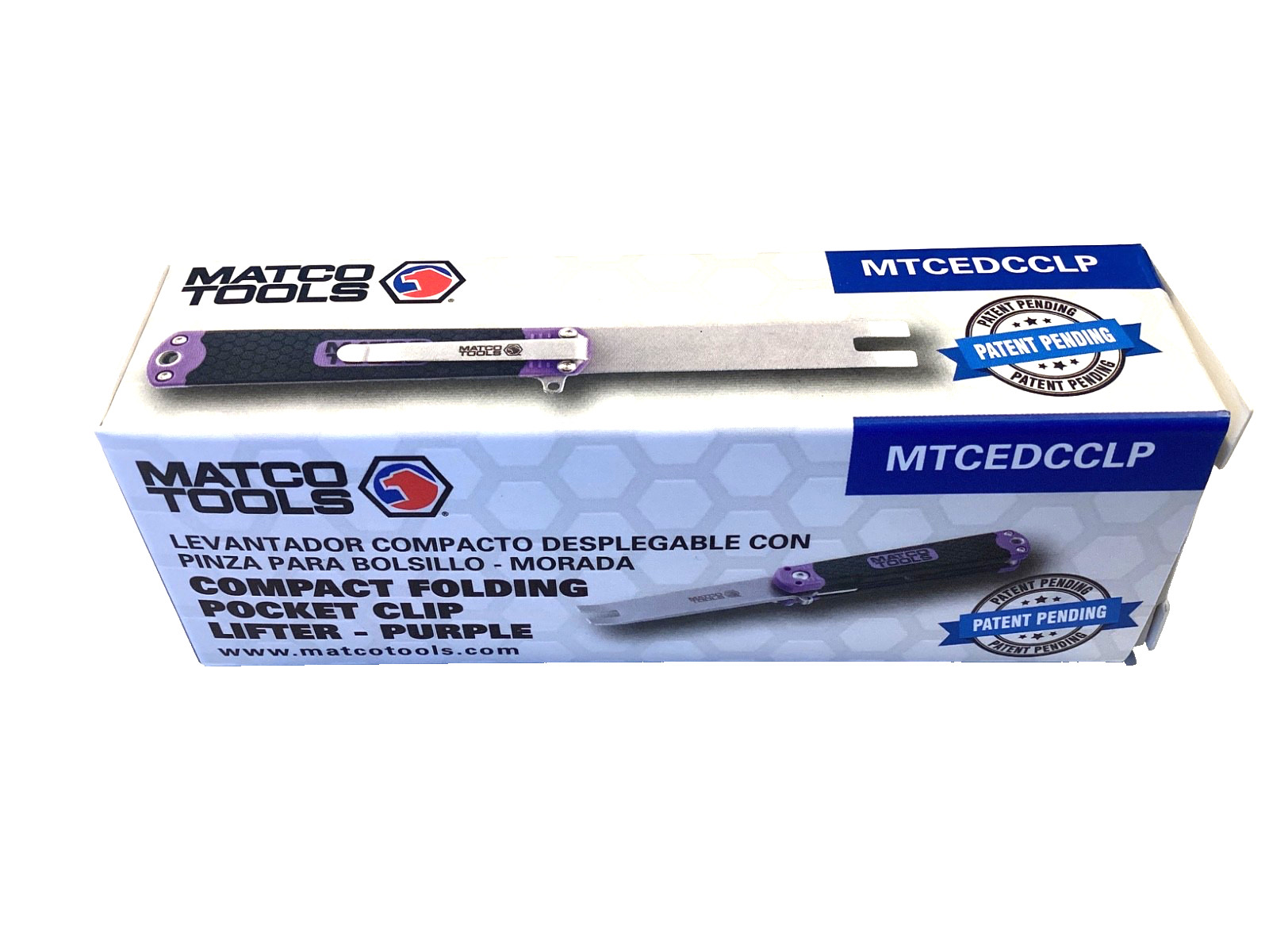 Matco Tools NEW PURPLE Compact Folding Pocket Snap Locking Clip Lifter MTCEDCCLP