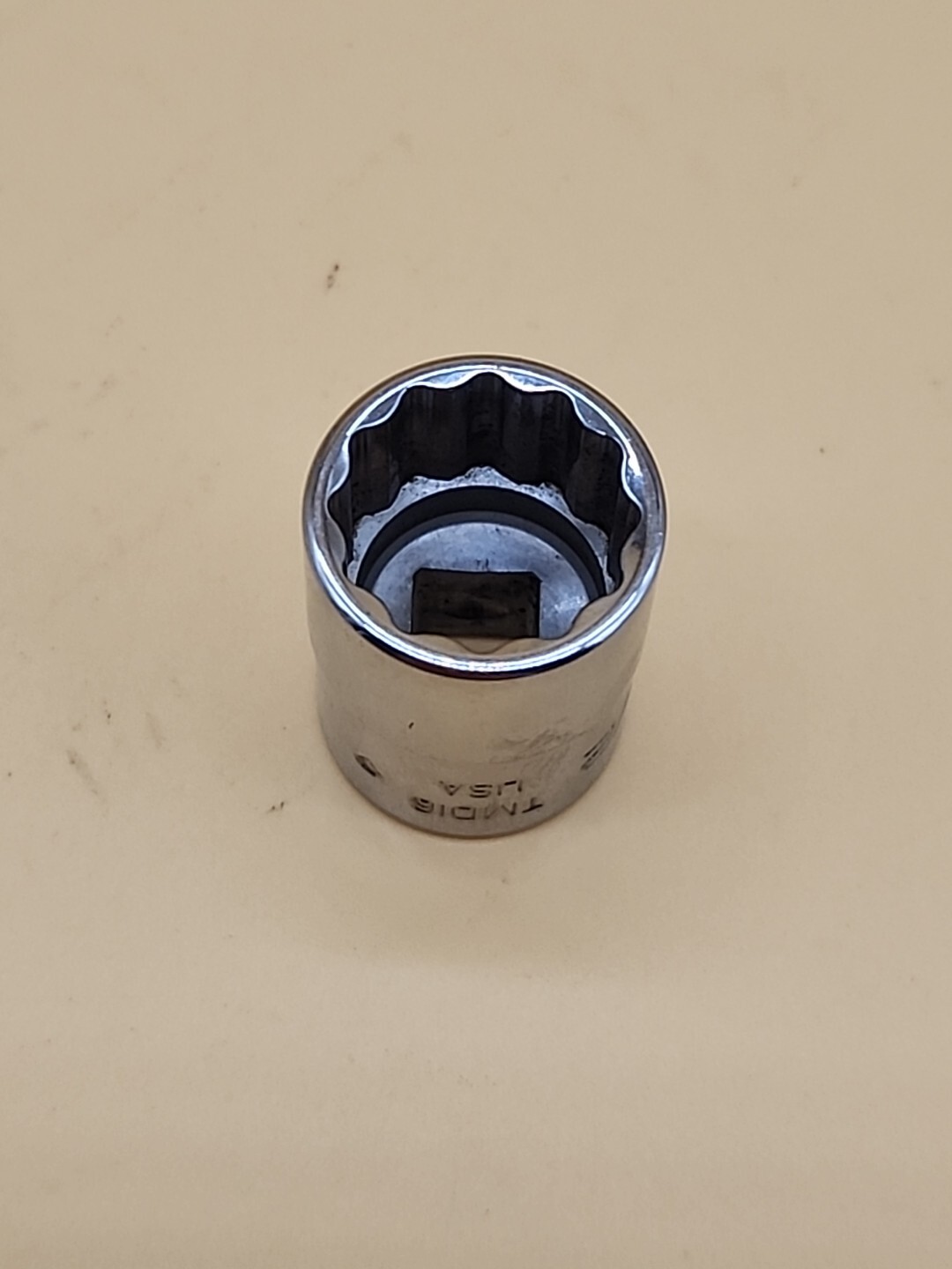 Snap-On Tools 1/4” Drive Chrome Shallow Standard SAE 12 Point 1/2″ Socket TMD16