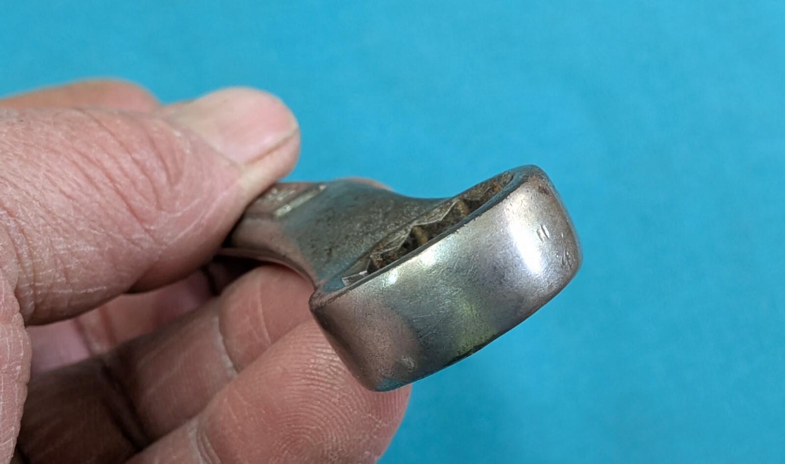 Vintage CRAFTSMAN 5/8″ X 3/4″ 12pt Stubby Box End Wrench SAE U.S.A. *V-Forge*