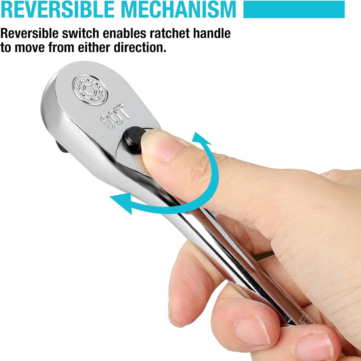 DURATECH Extra Long Handle Drive Ratchet 90-Tooth Ratchet Wrench Dust Proof NEW