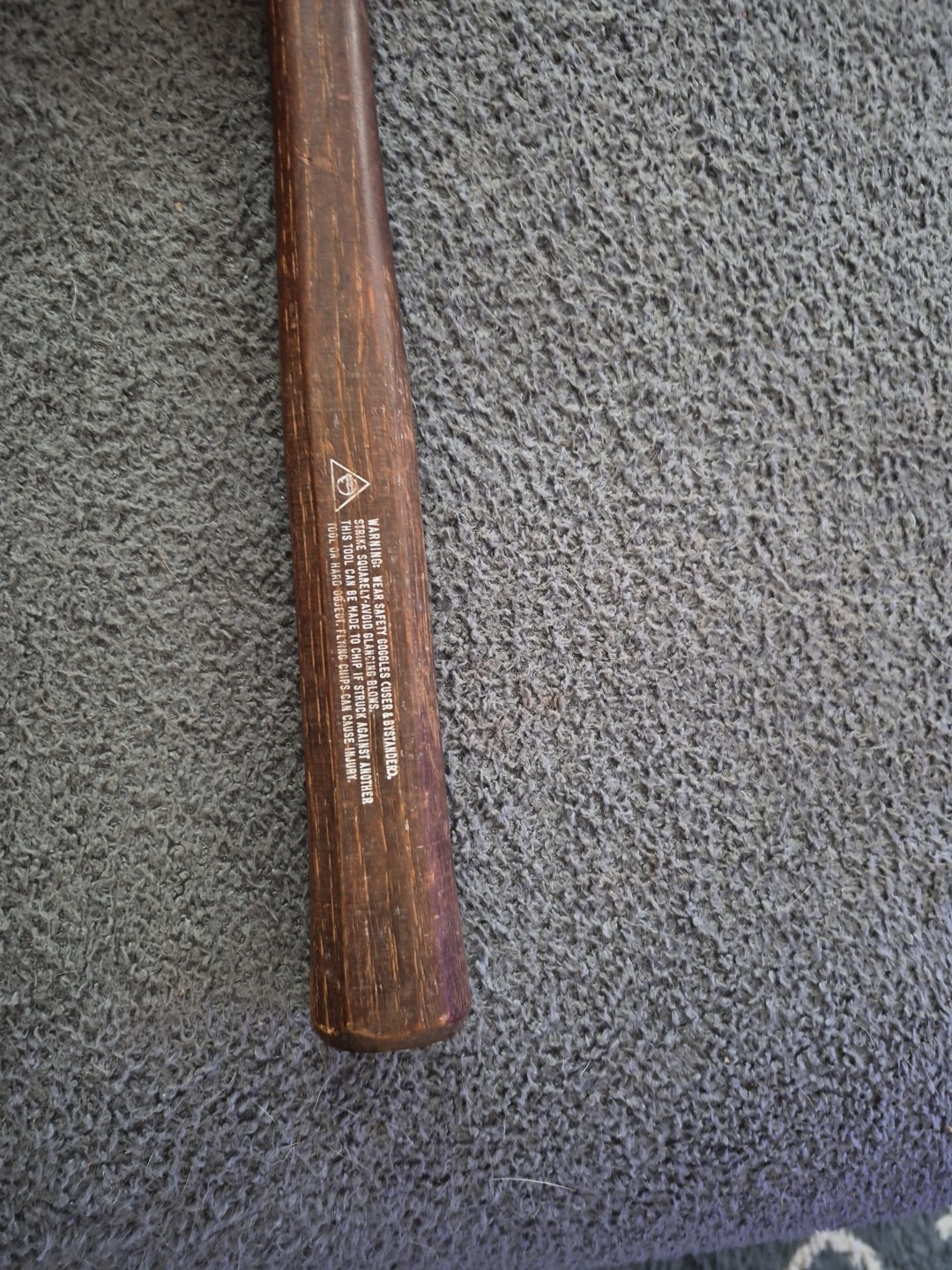 Snap On BF613B Wood Handle Auto Body Round Face Cross Peen Shrinking Hammer MINT