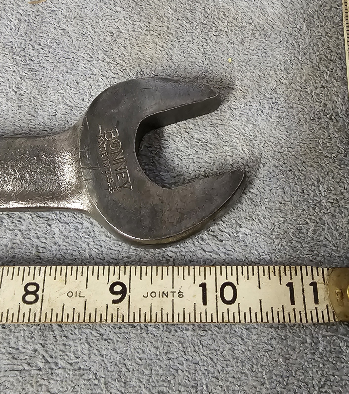 🇺🇸Vintage Bonney 1033-C Open End Wrench 15/16″×1″ Chrome Vanadium Nice!!