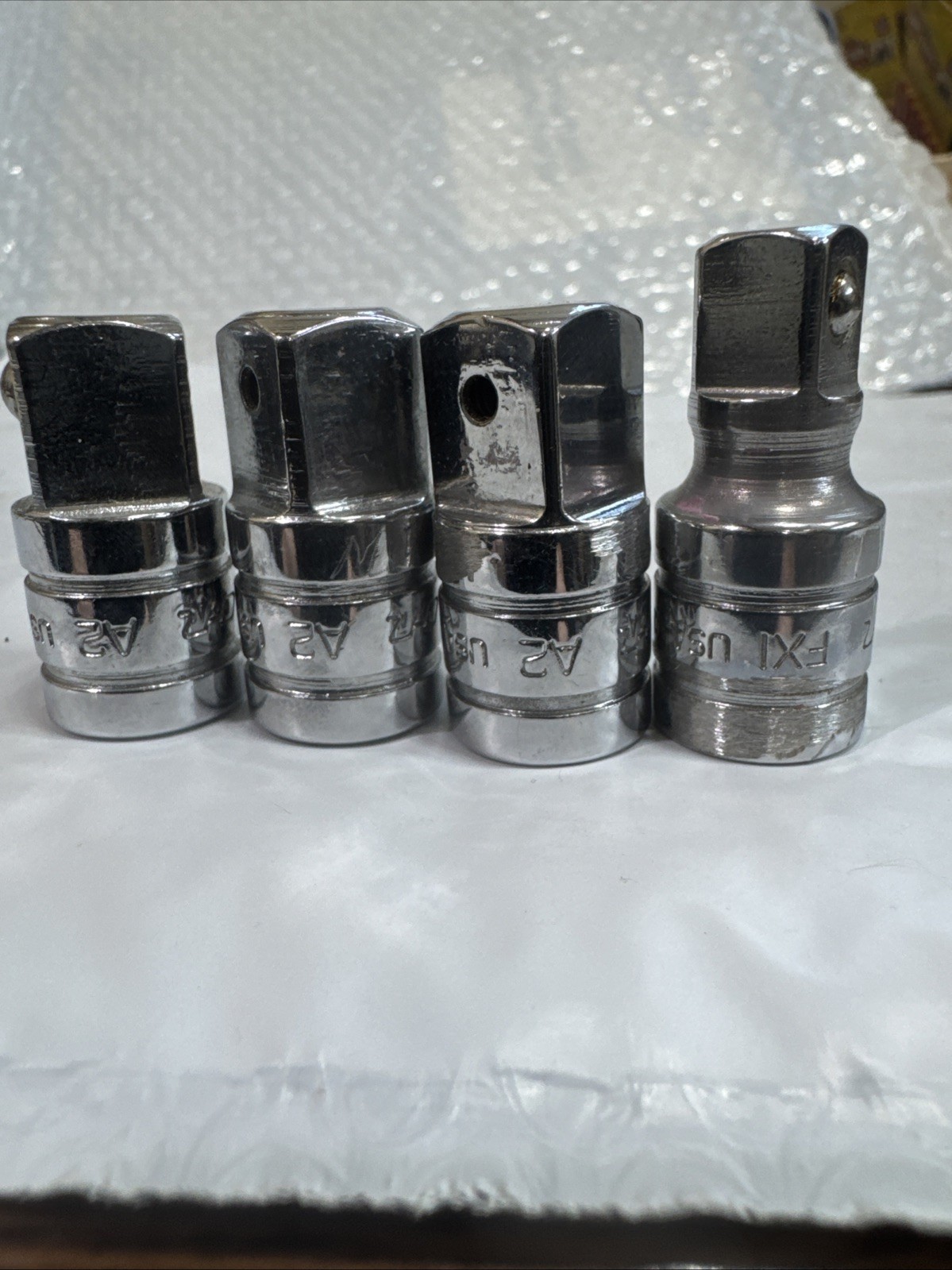 Snap-On 4 Piece Drive Adaptor 3 -3/8 To 1/2″ & 1-3/8 to 3/8 ShortyDrive Lot Set