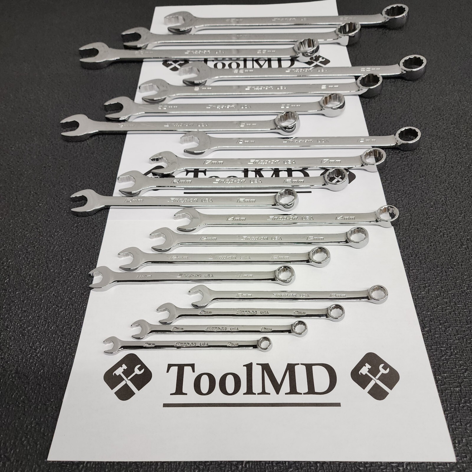 Snap-on Tools USA NEW 19pc MASTER METRIC Flank Drive Plus Combo Wrench Set