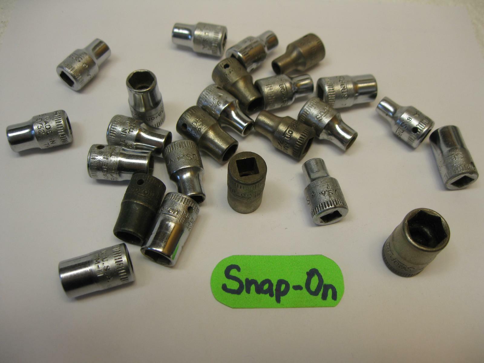 Snap-on vintage tools 1/4 drive SAE 6 point sockets sold each Nice!