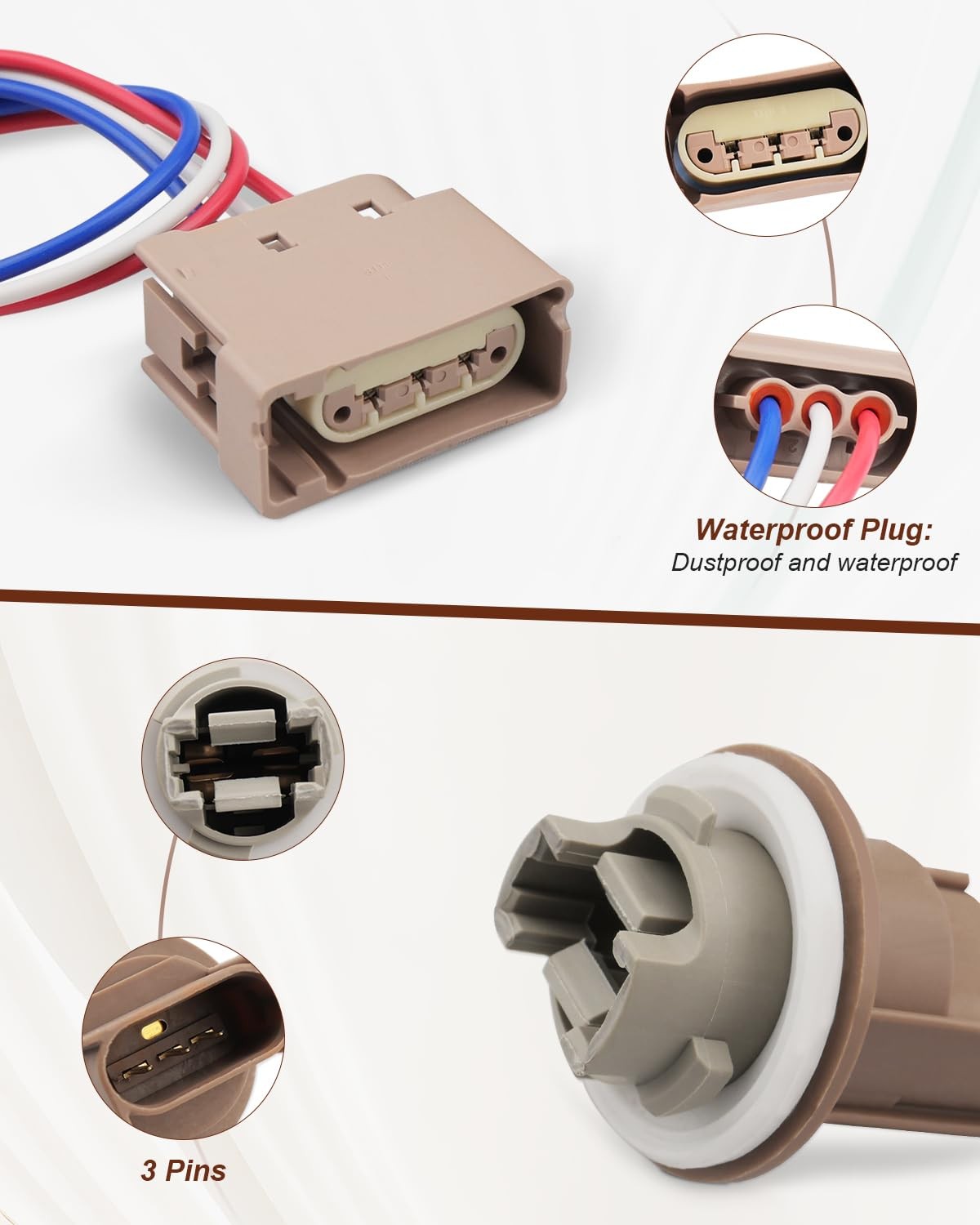 Turn Signal Socket and Pigtail Connector Fit for Ford/Lincoln/Mercury…