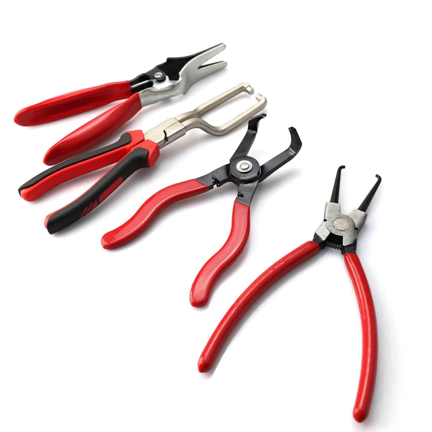 4Pcs Hose Clamp Pliers Remover Kit Water Pipe Fuel Spring Removal Tool Pipe Clip