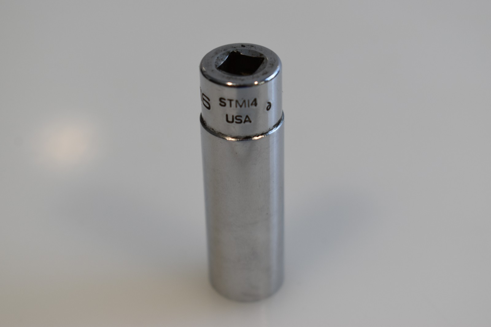 Snap On Tools STM14 7/16″ SAE Flank Drive Deep Socket 1/4″ Drive 6 Point USA