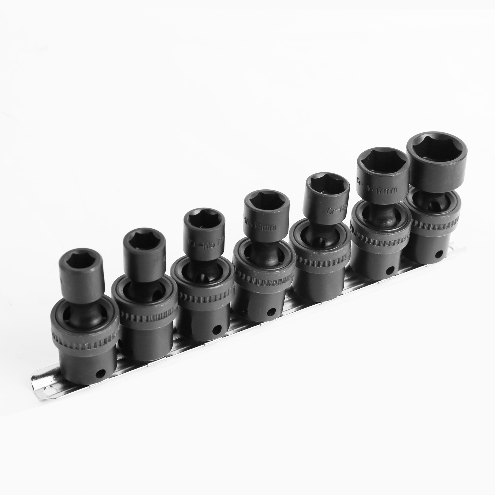 3/8″ Drive Universal Swivel Deep Impact Socket Set CR molybdenum METRIC 7PC