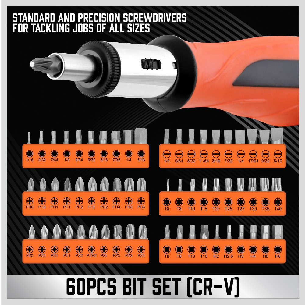 122Pc Magnetic Screwdriver Set Ratchet Handle Nut Driver Hex Key Socket Bits