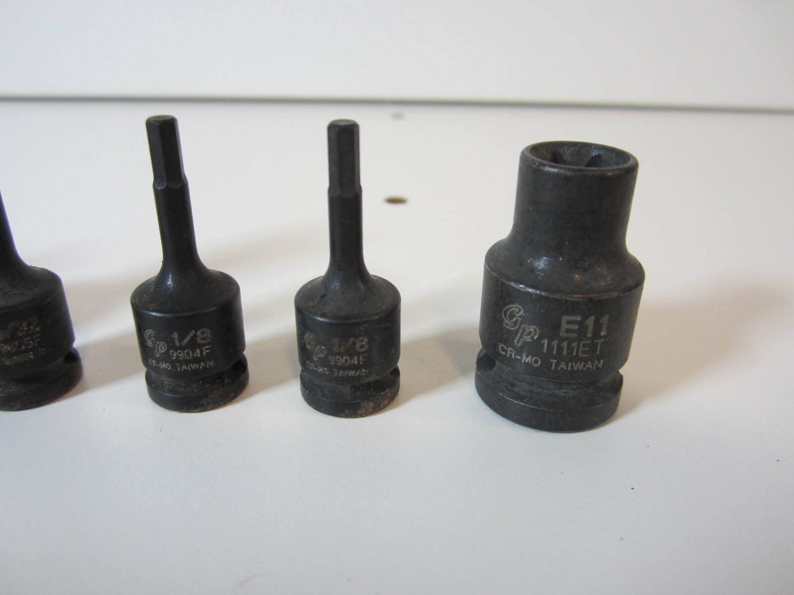 6pc GP. GREY PNEUMATIC SOCKET BIT SET 5=GP, 1=OTC NEW