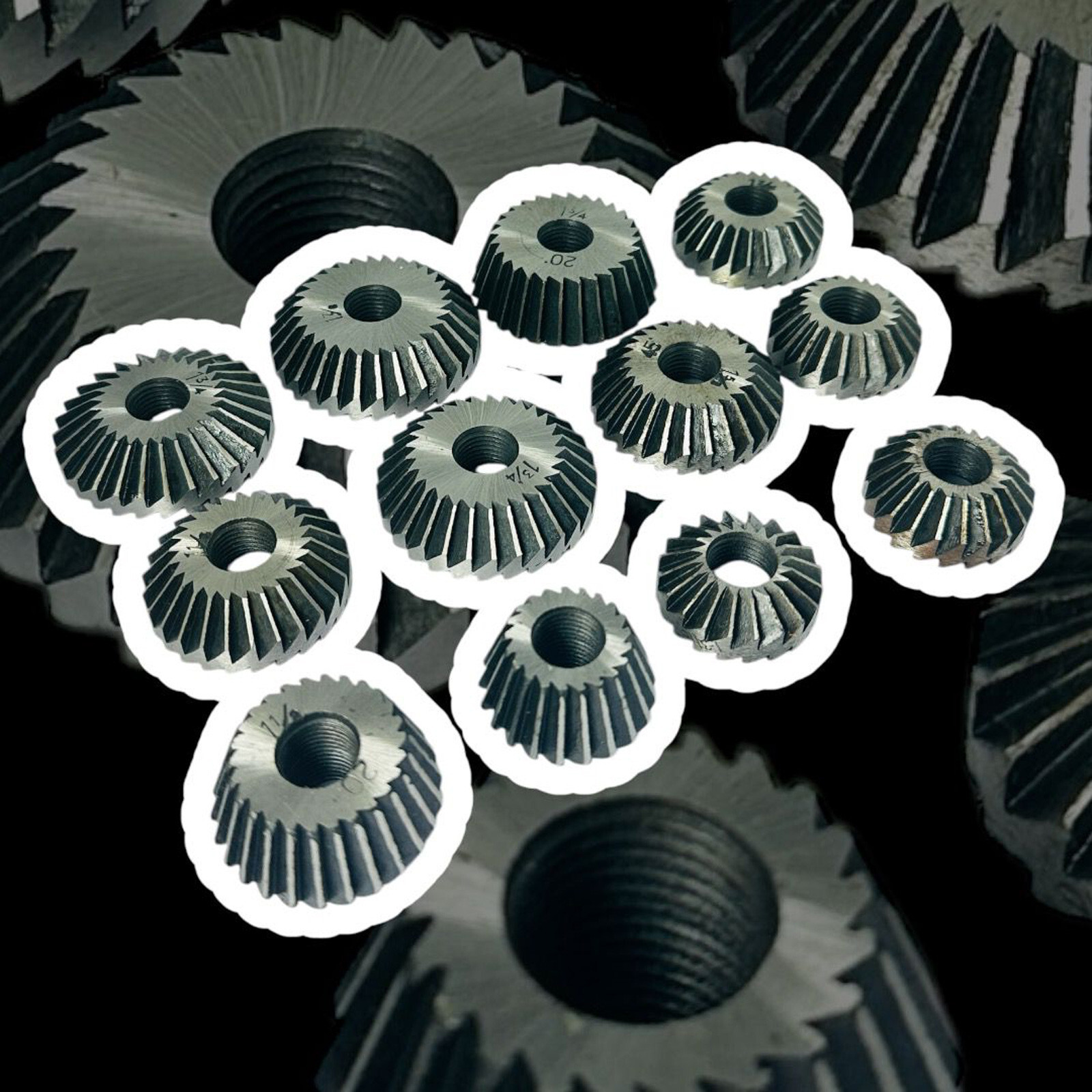 New Set Of 12Pcs Valve Seat & Face Cutter Pieces Carbon Steel Wooden Box Skylark