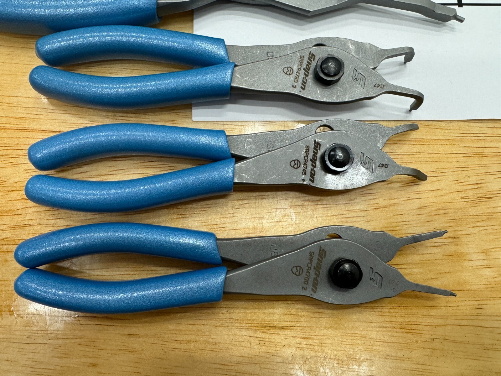 Snap-on Tools USA NEW RARE PEARL BLUE 12PC MASTER Snap Ring Plier Set SRPCR112PB
