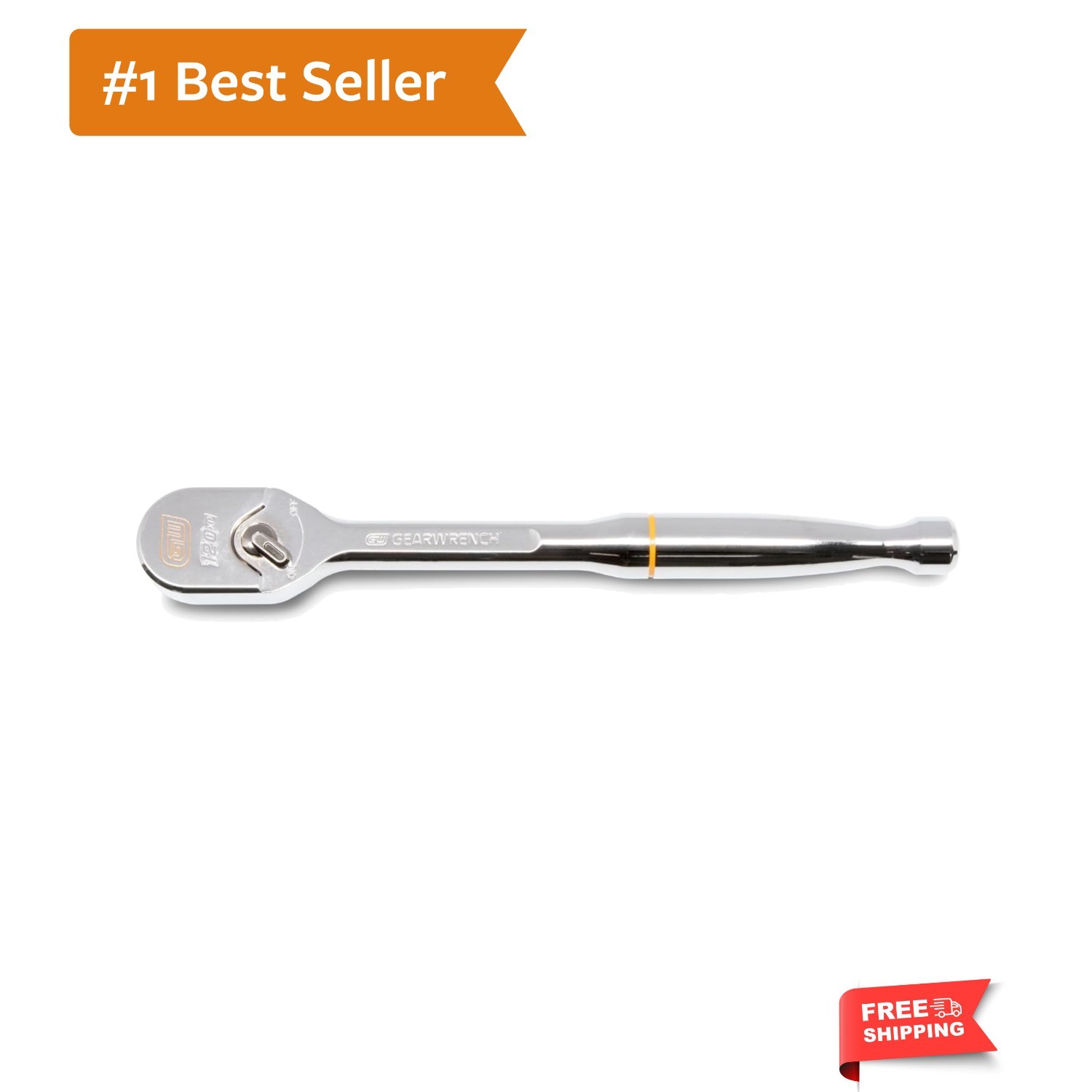1/2″ Drive 120XP Full Polish Chrome Teardrop Ratchet | 81304XP