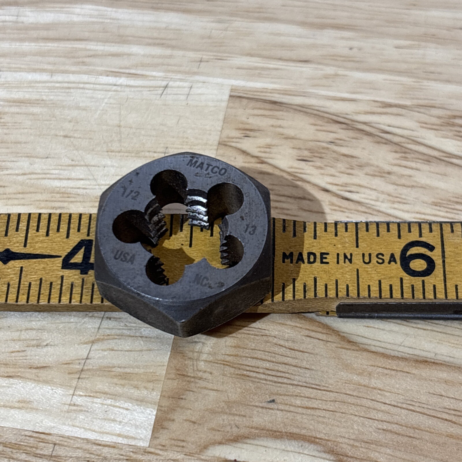 Matco 1/2-13″ NC Hex Die 1/2″ H1MT1213D for 124MATDS Tap and Die Set USA READ!