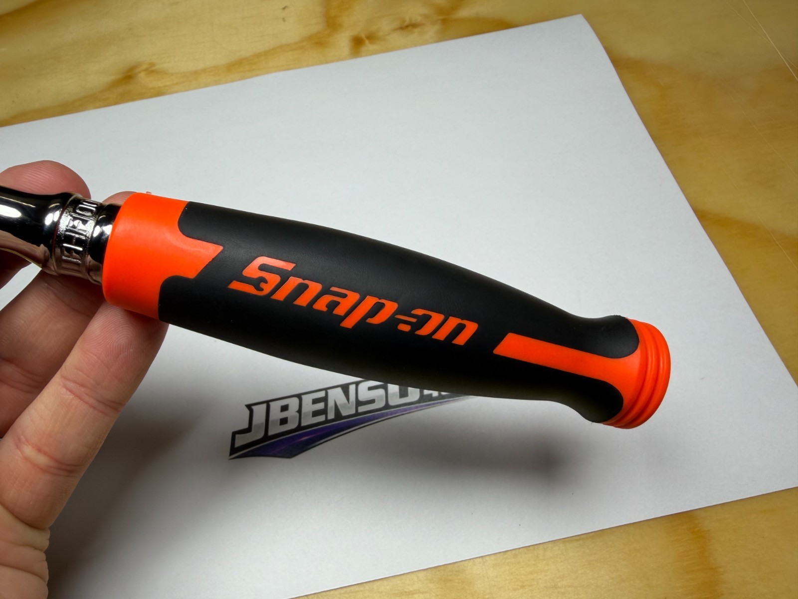 Snap-on Tools USA NEW ORANGE 3/8″ Drive 100 Tooth Soft Grip Flex Ratchet FHF100O