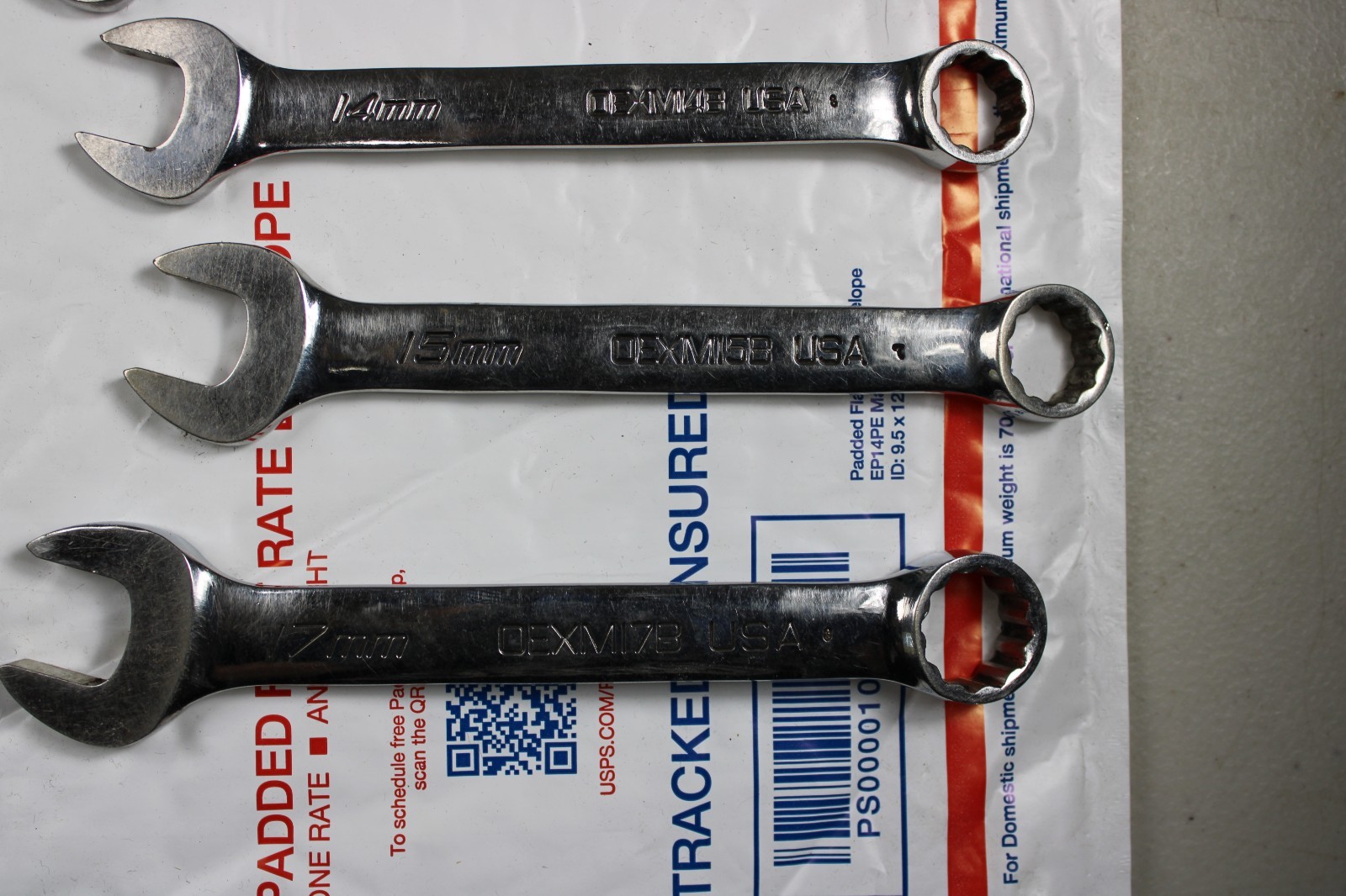 Snap On 6Pc Short Metric Combination Wrench Set Part# OEXSM710B – 10 – 17mm inco