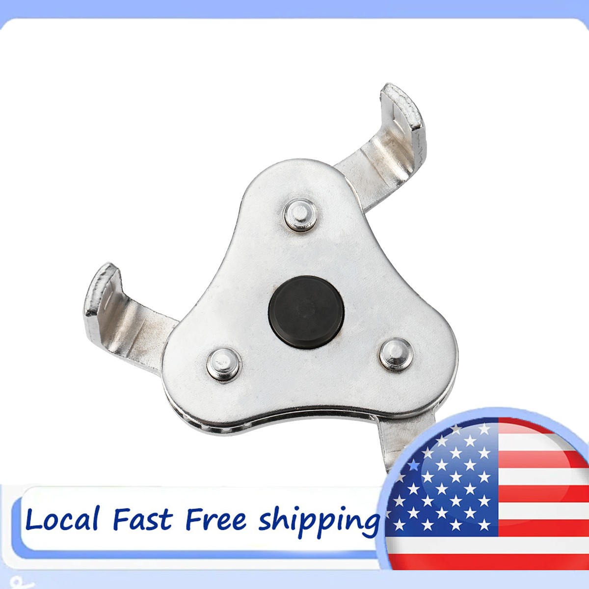 Heavy Duty 3-Jaw Oil Filter Removal Tool Chrome Plated Steel 2-3/8″ to 5″ Fit