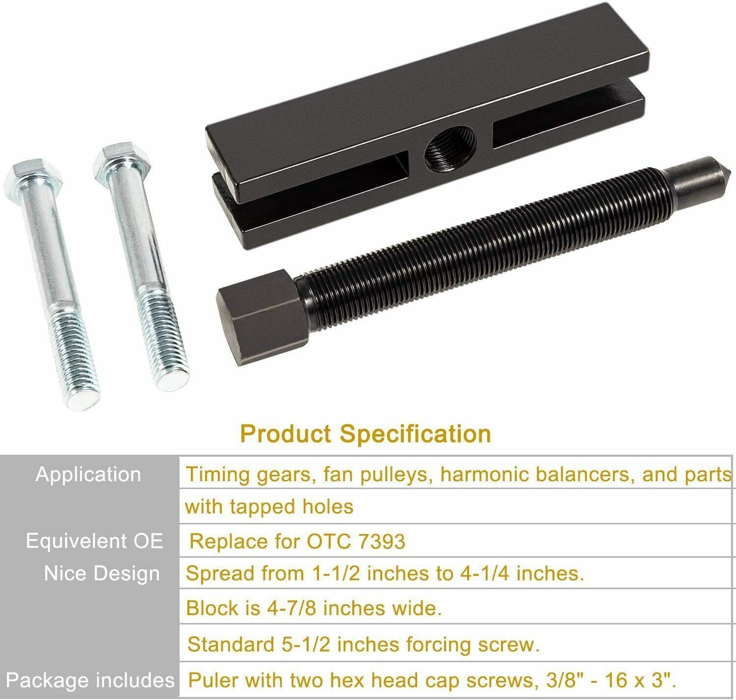 For OTC 8056 522 7393 Shaft Protector Set Gear & Pulley Puller Grip-O-Matic Tool