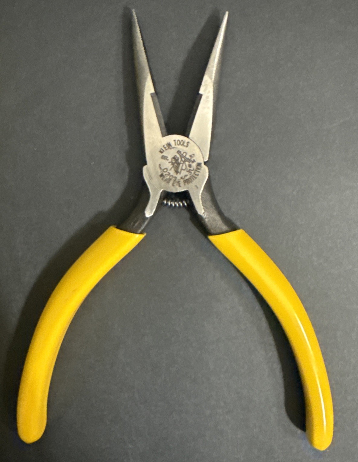NOS VINTAGE KLEIN TOOLS NEEDLE NOSE PLIERS D203-5C 5-1/2” ORIGINAL BOX NOS