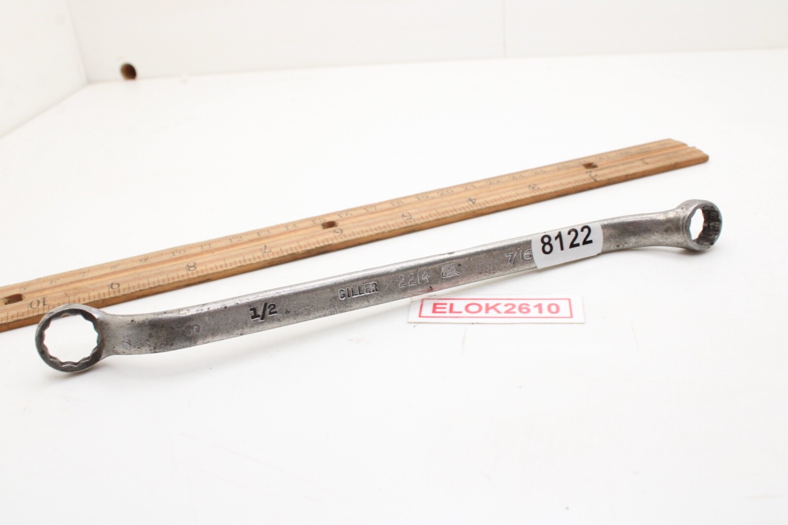 GILLER 2214 1/2″ X 7/16″ SAE Chrome Double Offset Box End Wrench USA