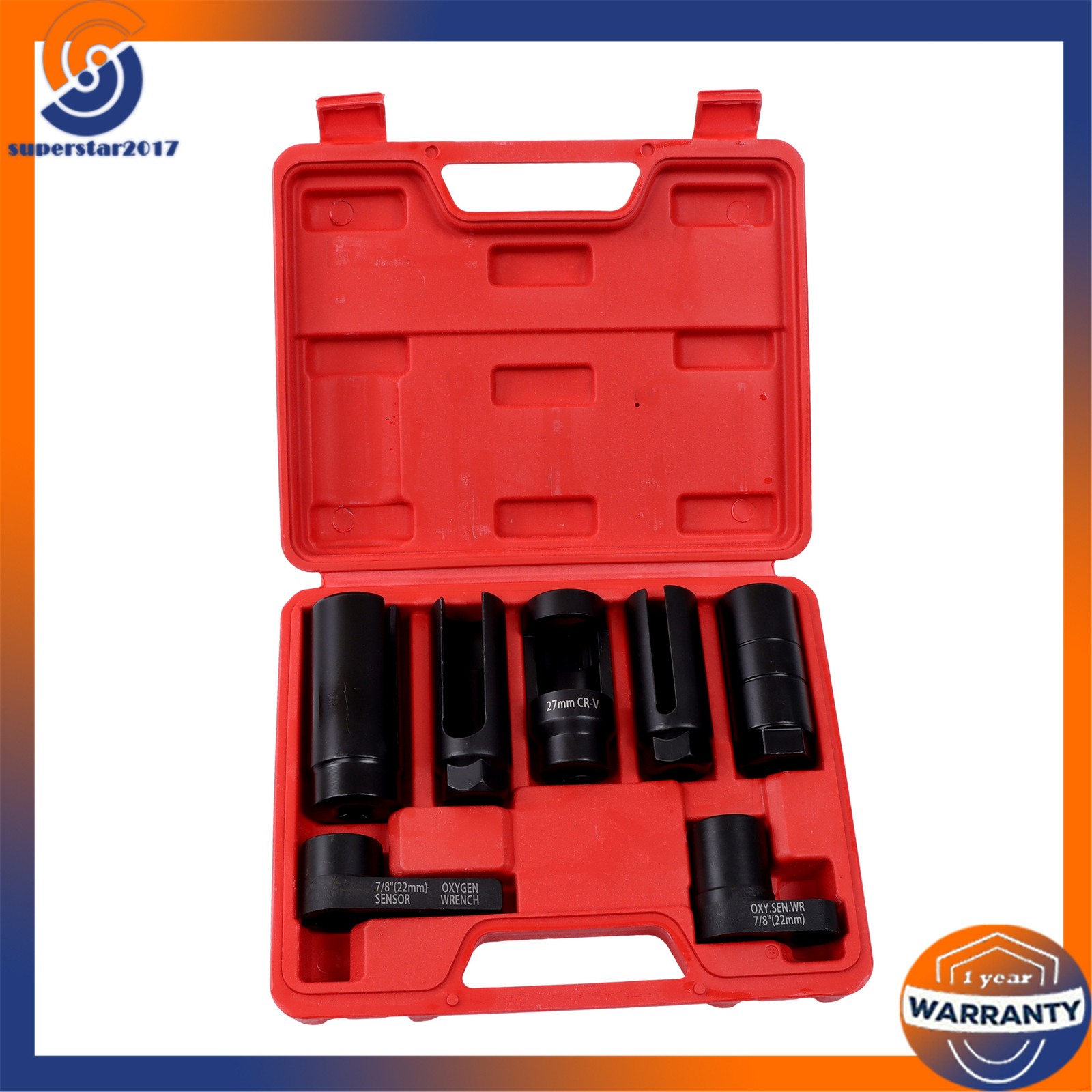 7Pcs O2 Oxygen Sensor and Oil Pressure Sending Unit Removal Socket Tool Set