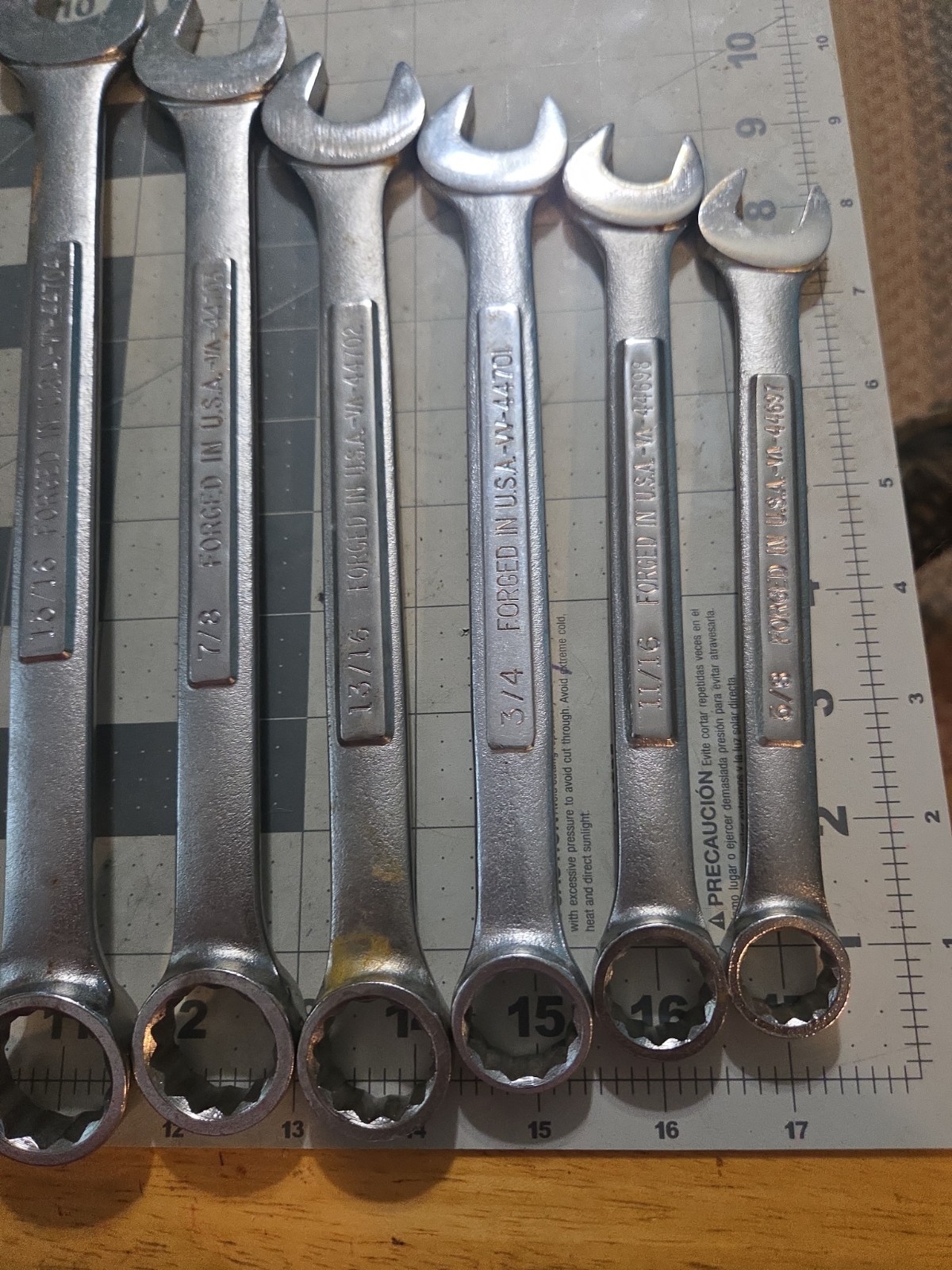 10 Pc Craftsman VV & VA Series 12-Point Combination Wrench Set 5/8″ To 1 1/4″