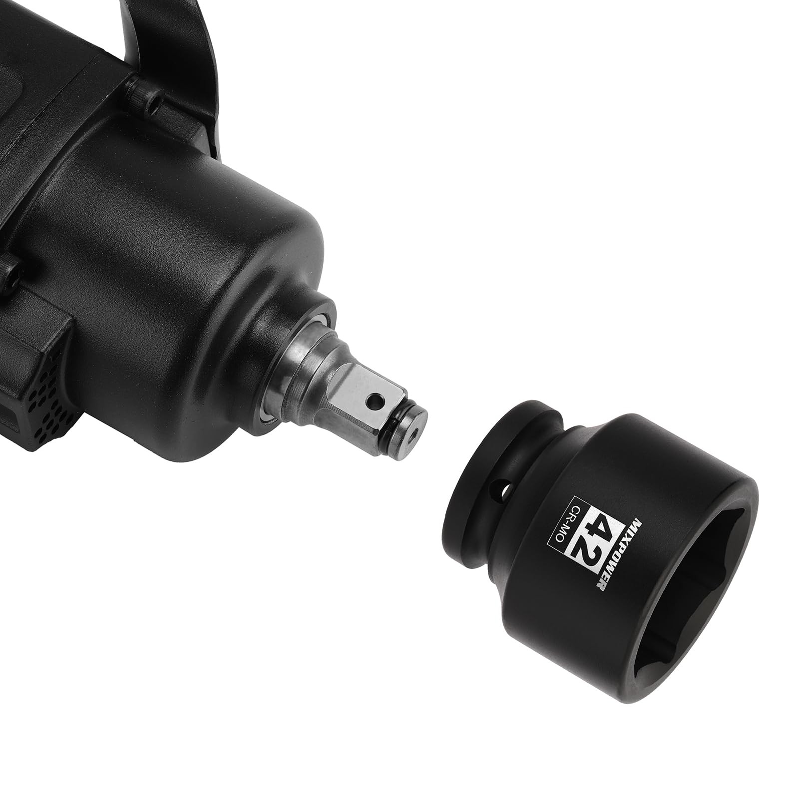 MIXPOWER 3/4″ Drive Shallow Impact Socket, 42mm, CR-MO, Metric, 42mm