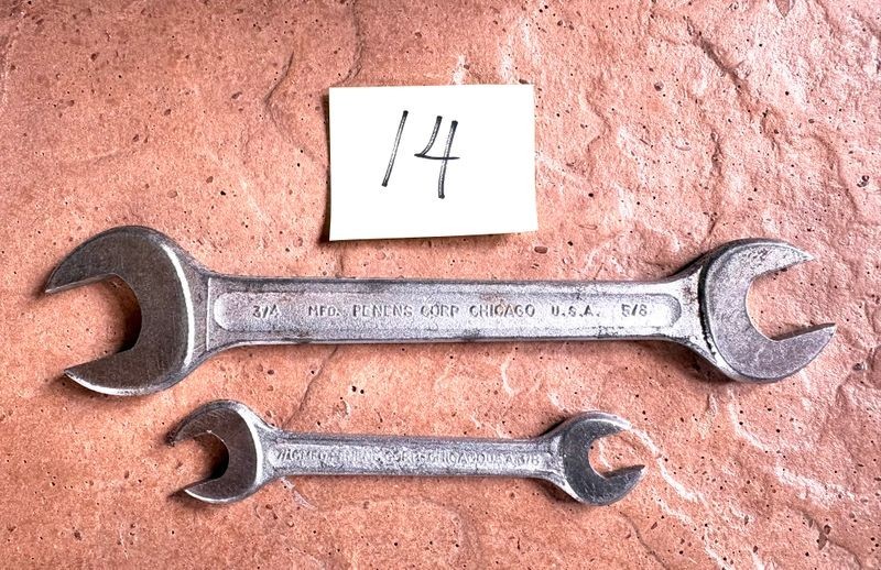 Two Penens Open End Wrenchs 3/4″ to 5/8″ And 7/16″ to 3/8″ USA