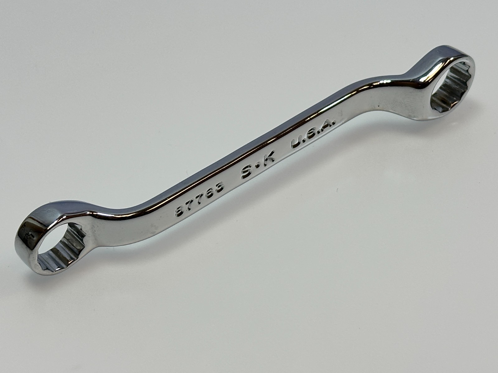 NEW SK Tools USA 87763 Offset Box End 13mm x 14mm Metric Wrench – 12 Point