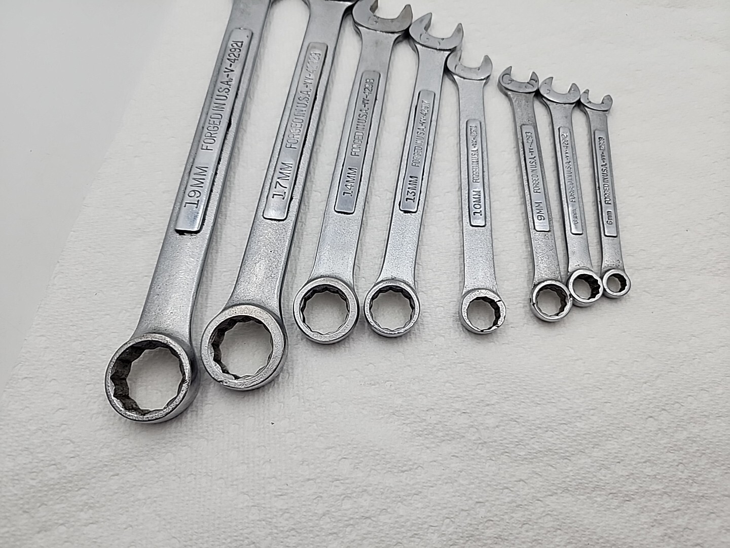 Craftsman 8pc Metric Combination Wrenches Series-V-&-VV- 19 17 14 13 10 9 8 6 MM
