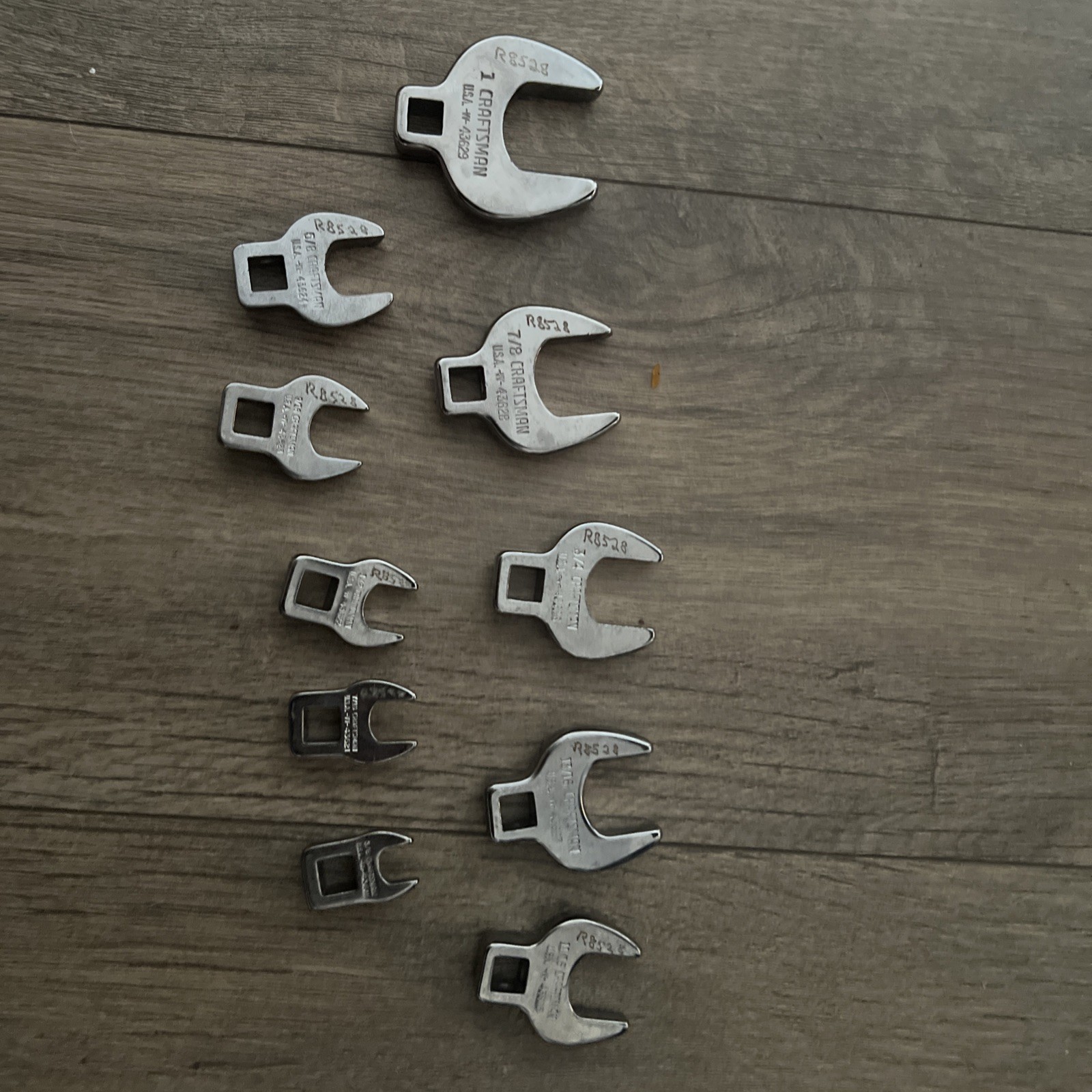 CRAFTSMAN 10 -Piece Set 6-point Metric Crowfoot Open end Wrench (no case