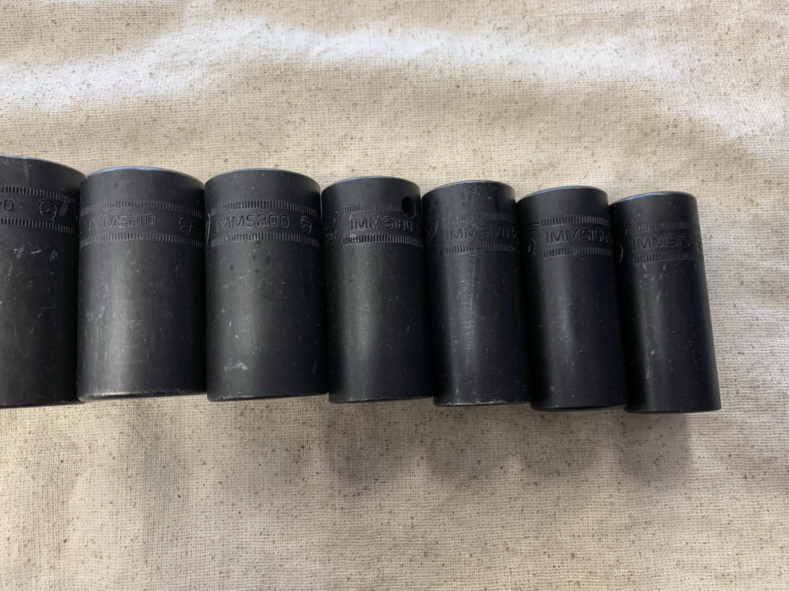 Snap-on 312IMMS 11pc 1/2” Drive 6pt Metric Semi-Deep Impact Socket Set 15-27mm