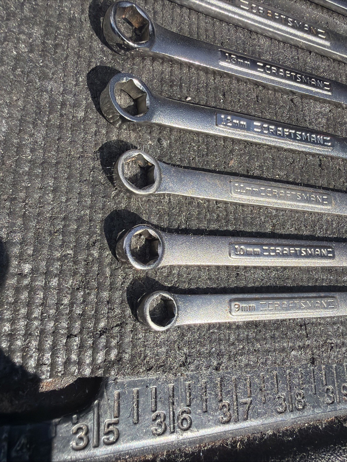 10pc Sears Craftsman USA 6 Point Metric Combination Wrench Set 9-18mm Many New