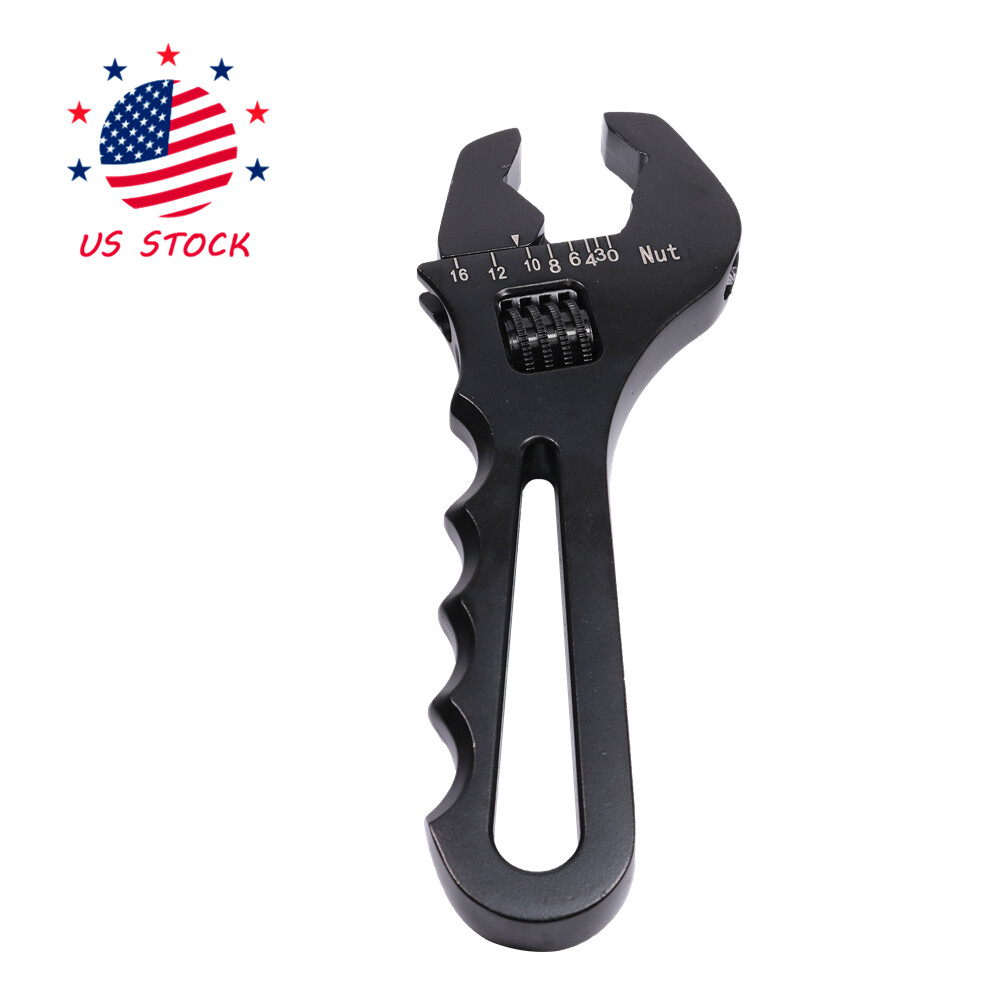 Adjustable Wrench Aluminum Tool Spanner Black 3AN-16AN New For Hose End Fitting