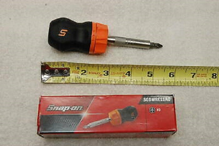 *NEW* Snap-on Stubby ORANGE Ratcheting Screwdriver SGDMRC11AO *SOFT HANDLE* NIB!